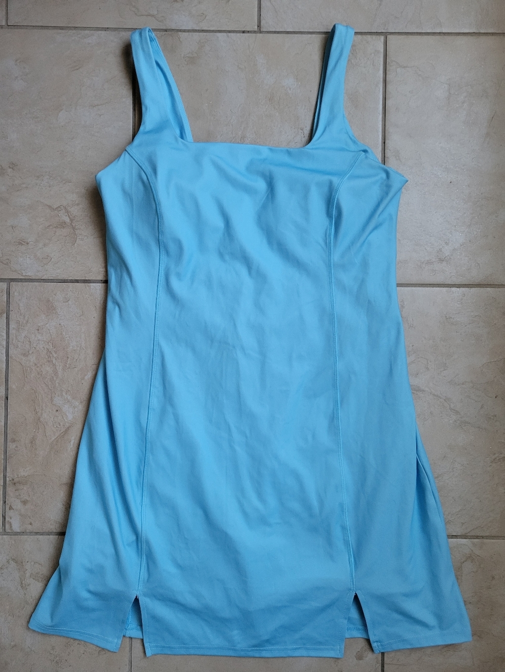All In Motion Turquiose Blue Square Neck Athletic Dress-Medium